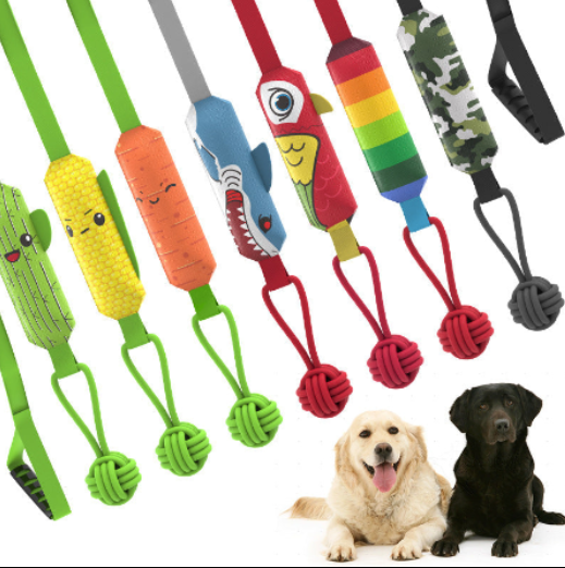 Interactive Dog Tug Toy in Various Animal Designs