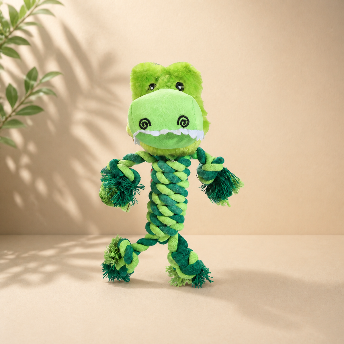 Durable Dog Toy With Plush Head