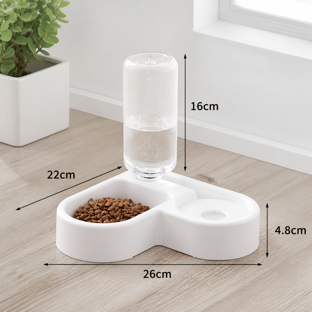 Heart-Shaped Feeding Bowl Station