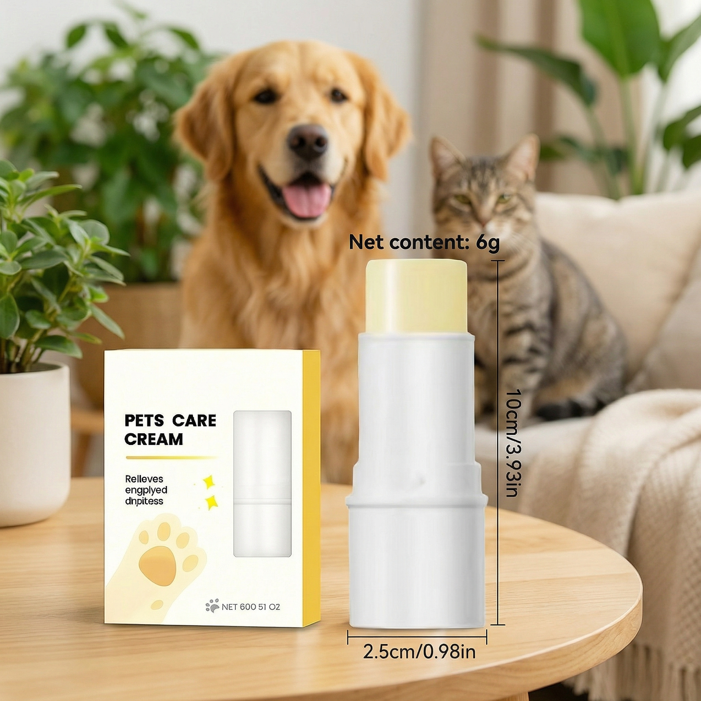 Nourishing and protective ointment stick for paws and nose