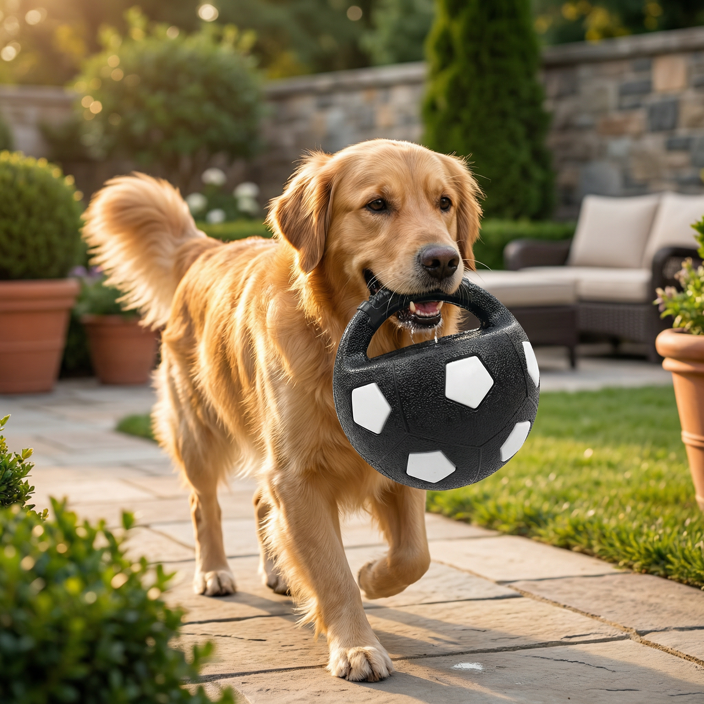 Durable toy ball for stress relief for dogs