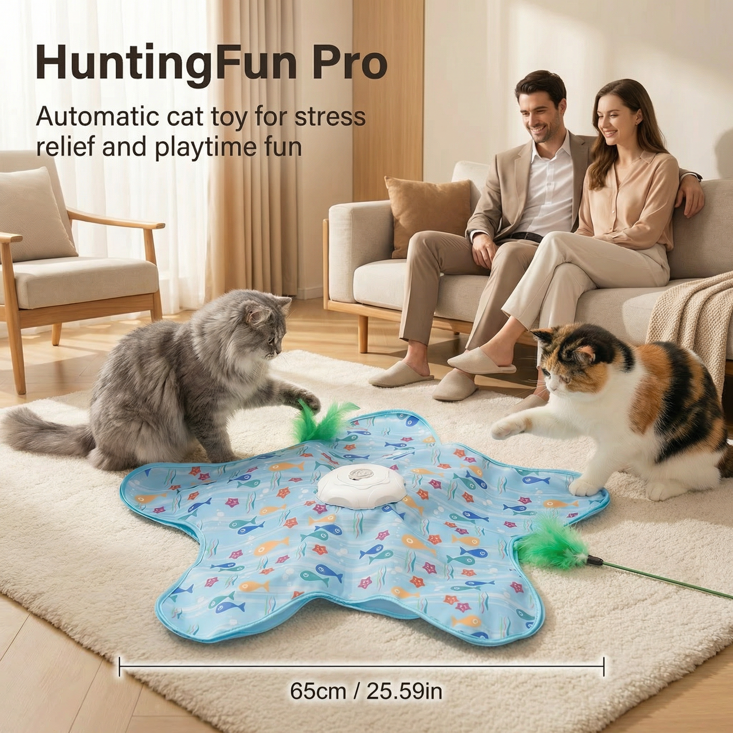 HuntingFun Pro – Automatic cat toy for stress relief and playtime fun
