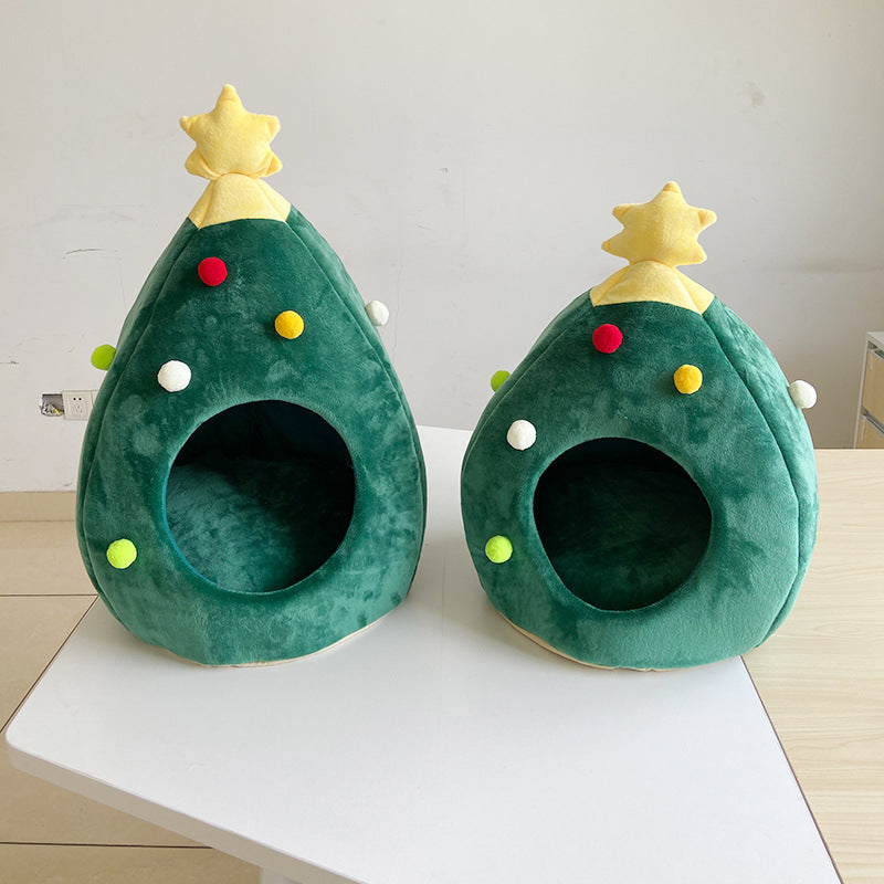 Cat Bed Christmas Tree – CozyTree Haven