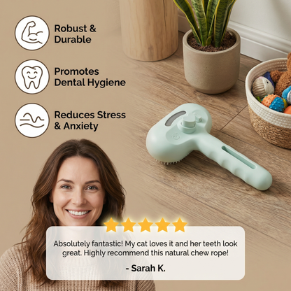Premium pet brush with steam function