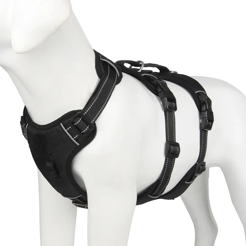 Reflective Anti-Pull Dog Harness – GripGuard Comfort