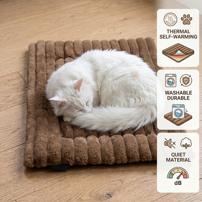 Self-Warming Pet Mat for Cats & Dogs – Quiet, Non-Slip & Electricity-Free