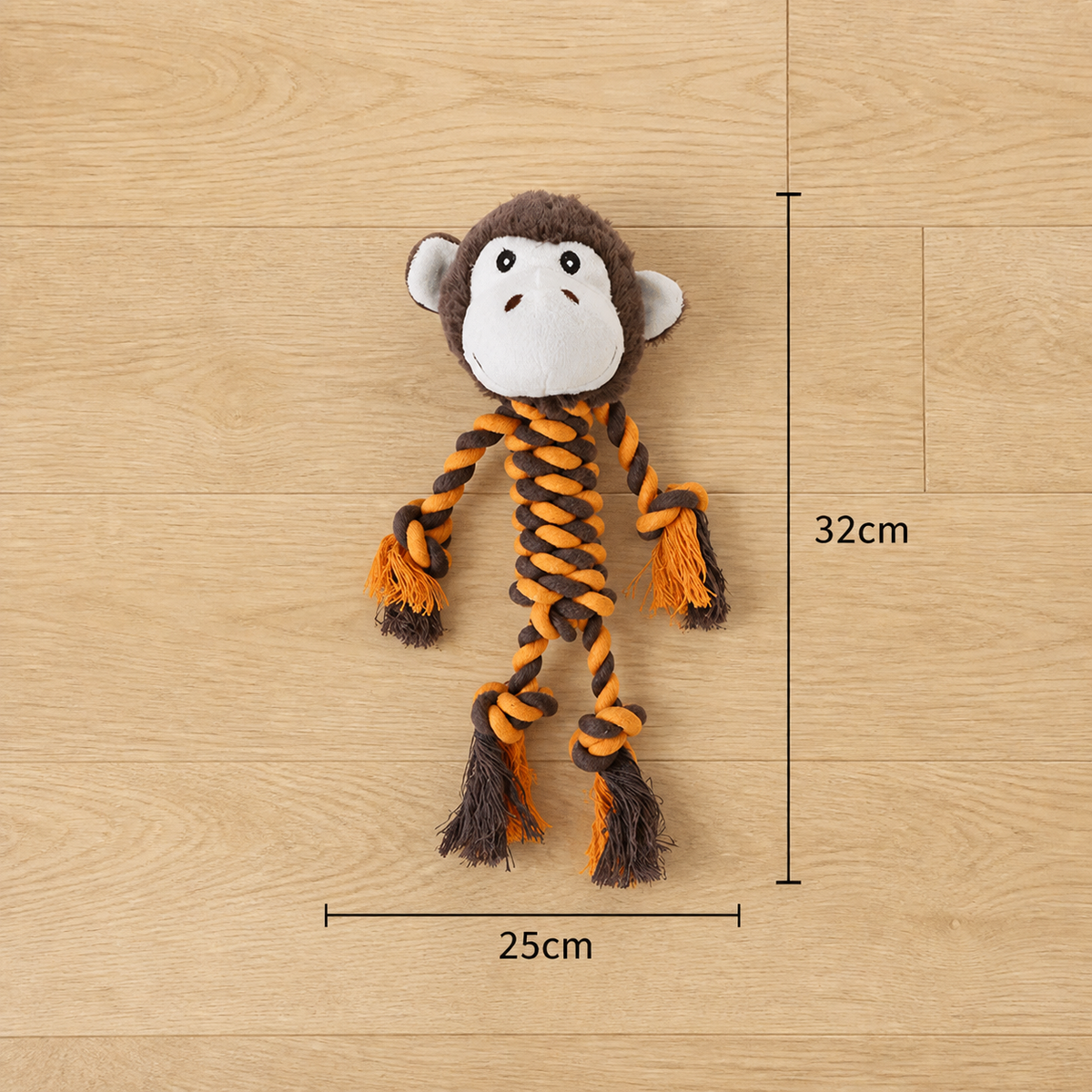 Durable Dog Toy With Plush Head