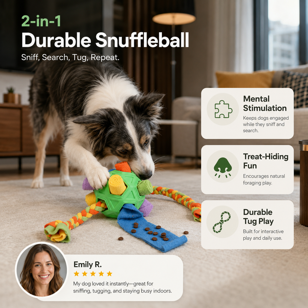 2-in-1 Durable Snuffleball