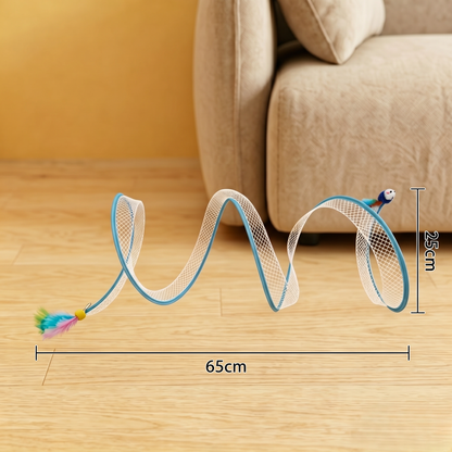 S-Shaped Cat Tunnel Toy – Interactive Foldable Play Tunnel