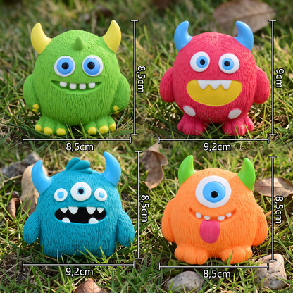 Durable Eco-Friendly Monster Teeth Cleaning Latex Squeaky Dog Toy