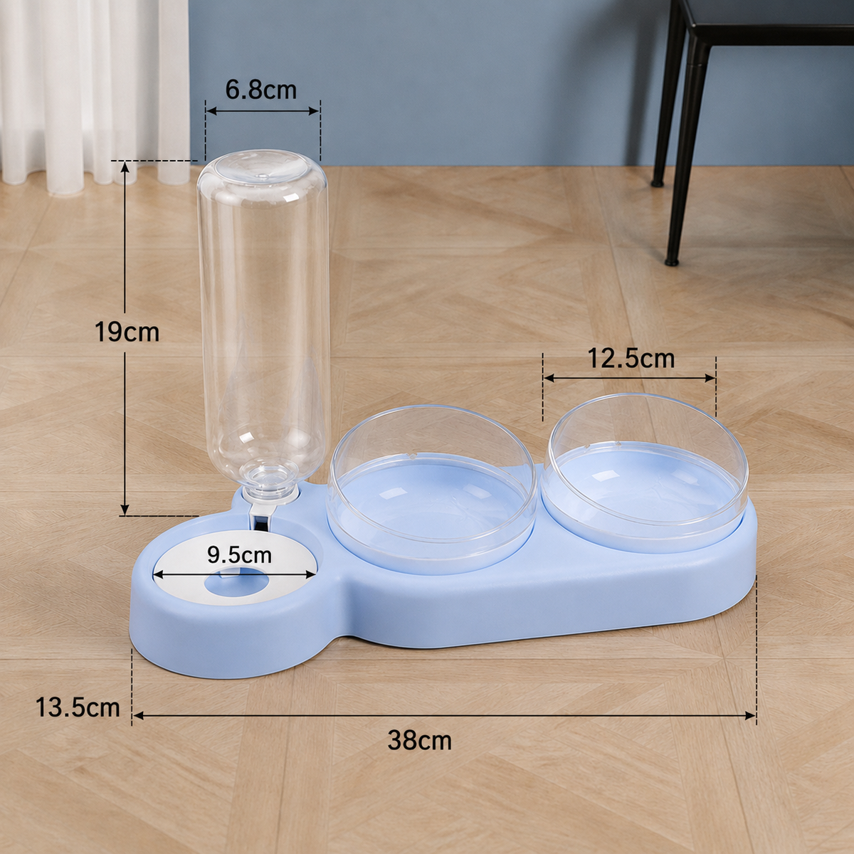 PetCare Dual Feeding Bowl with Auto Water Dispenser