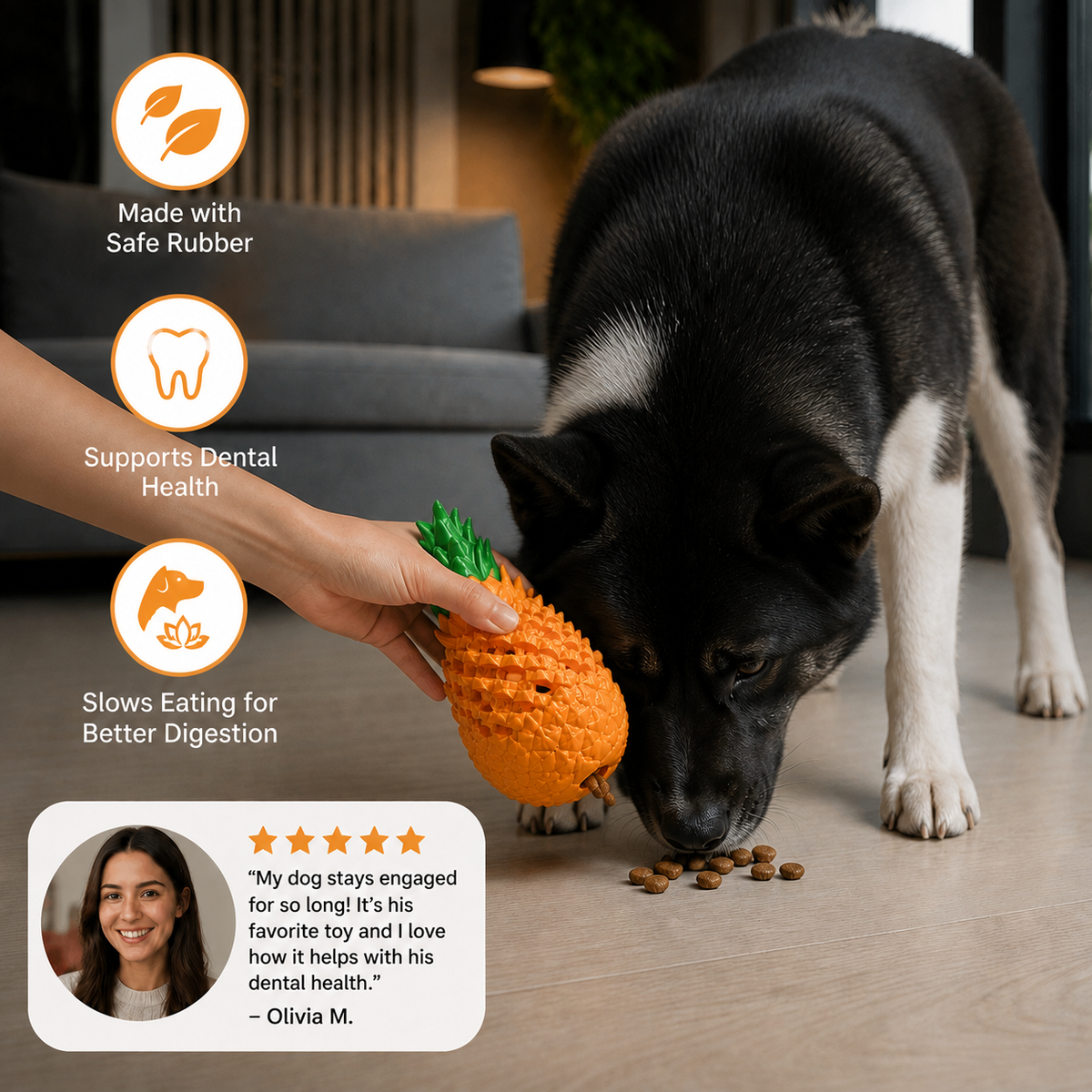 Indestructible Pineapple Chew Toy for Dogs