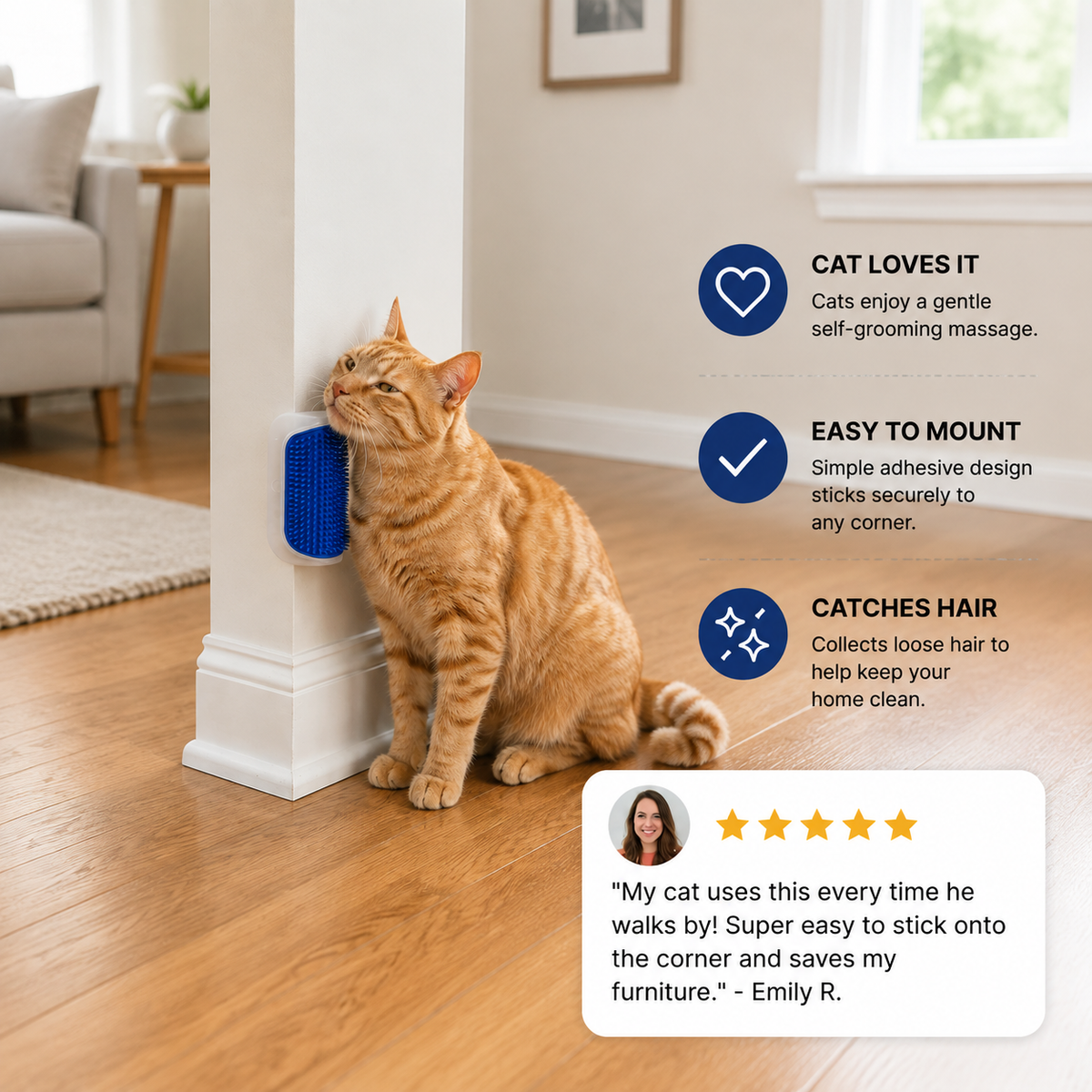 Self-Grooming Cat Corner Brush – FurRelaxer