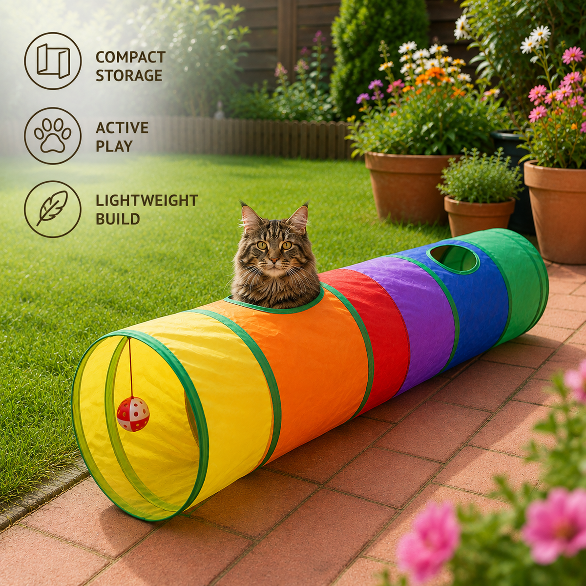 Rainbow cat tunnel