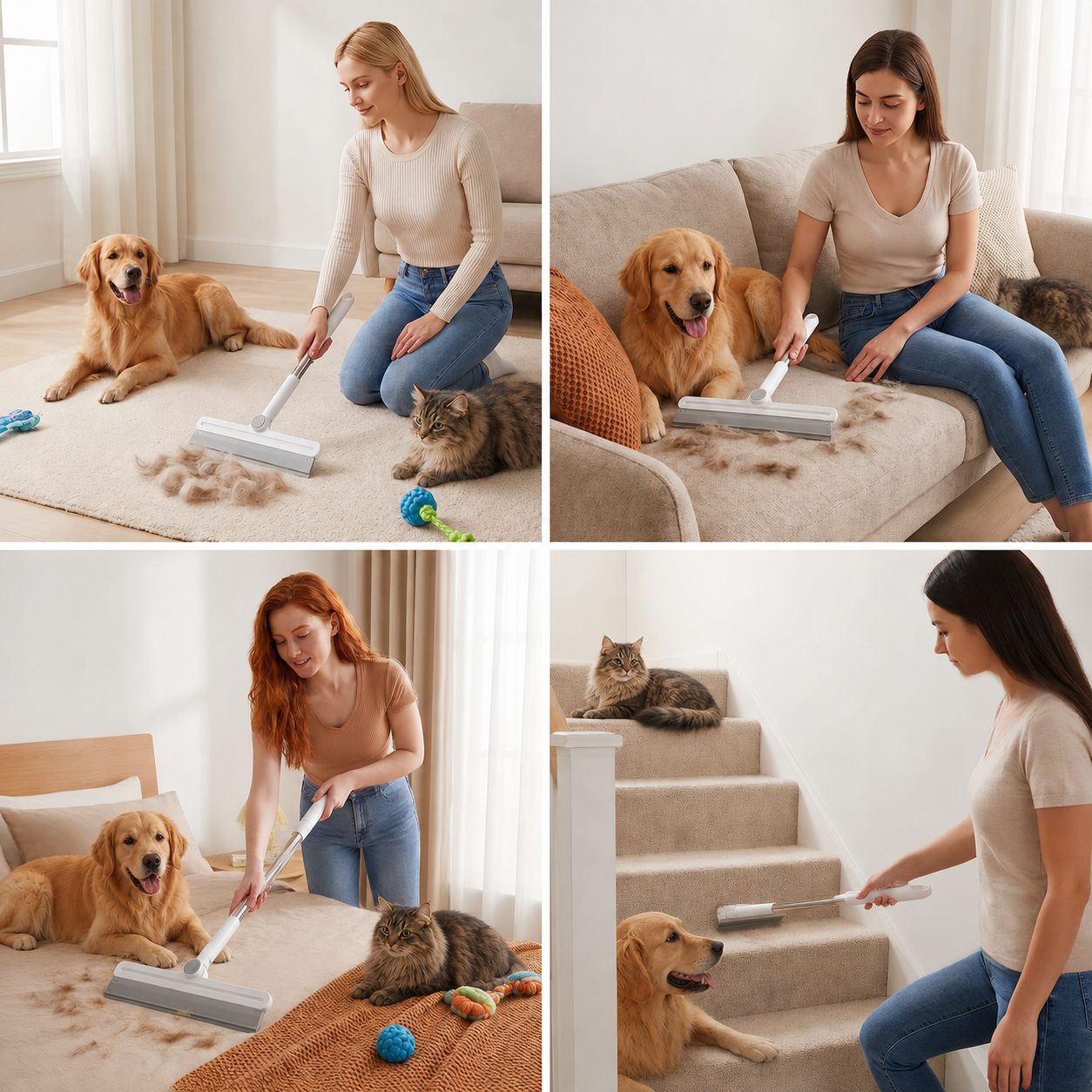 Silicone Pet Hair Remover Broom