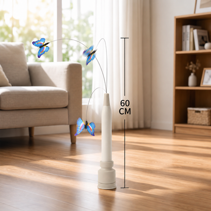 Interactive Spinning Butterfly Cat Toy – Rechargeable Motion Teaser Wand