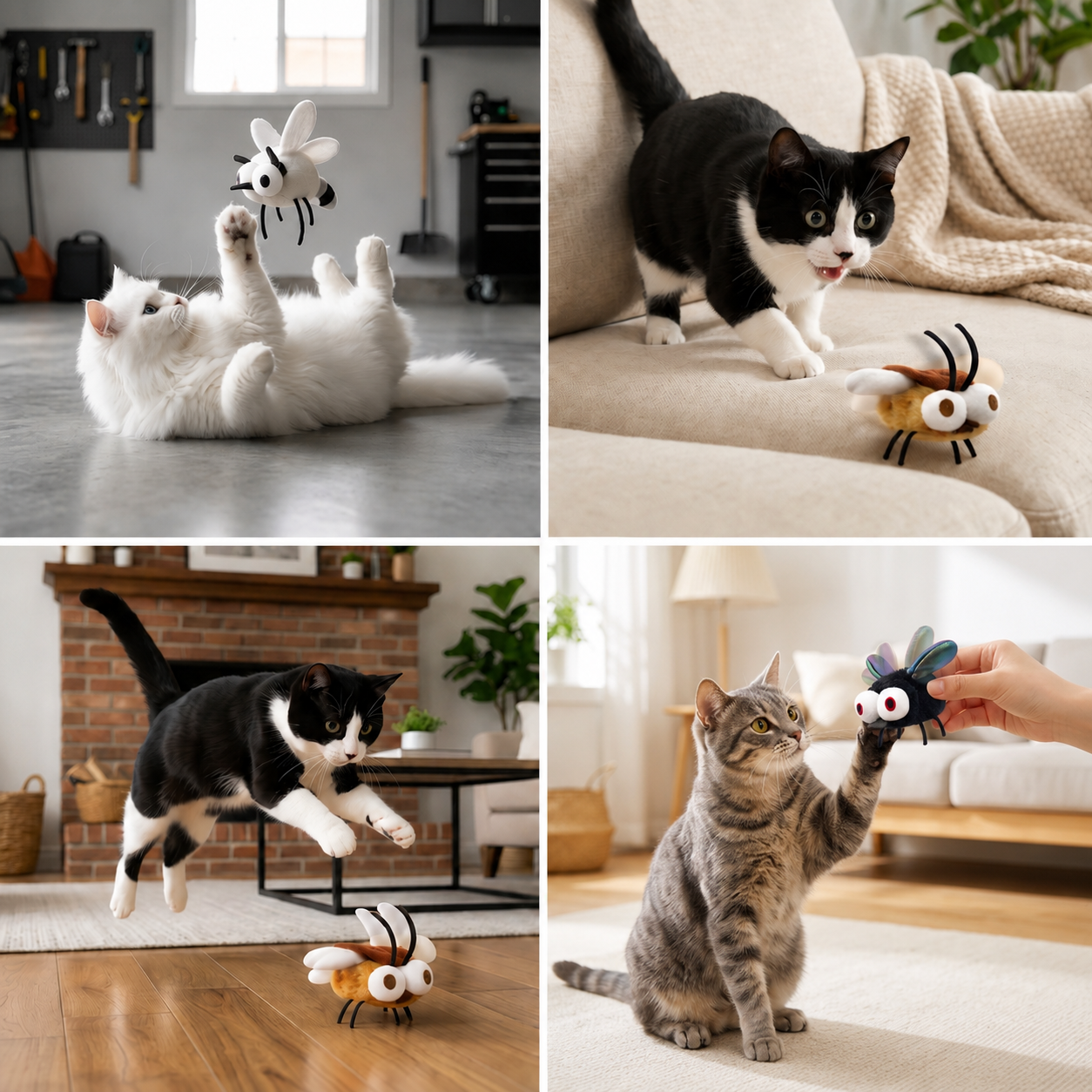 Motion-Activated Flying Insect Cat Toy