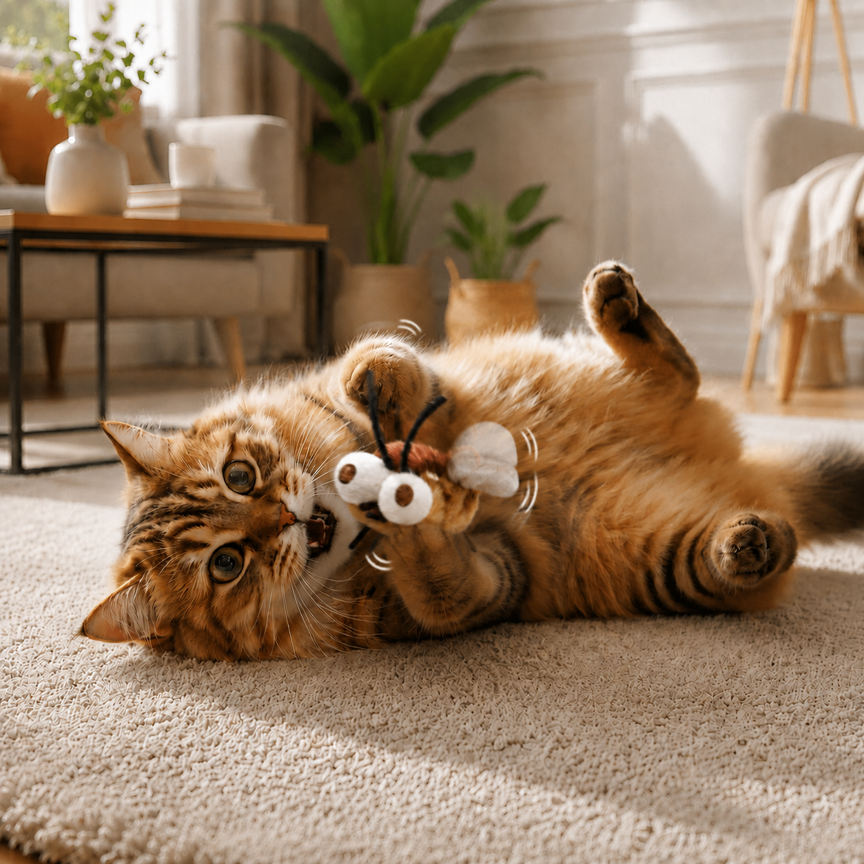 Motion-Activated Flying Insect Cat Toy