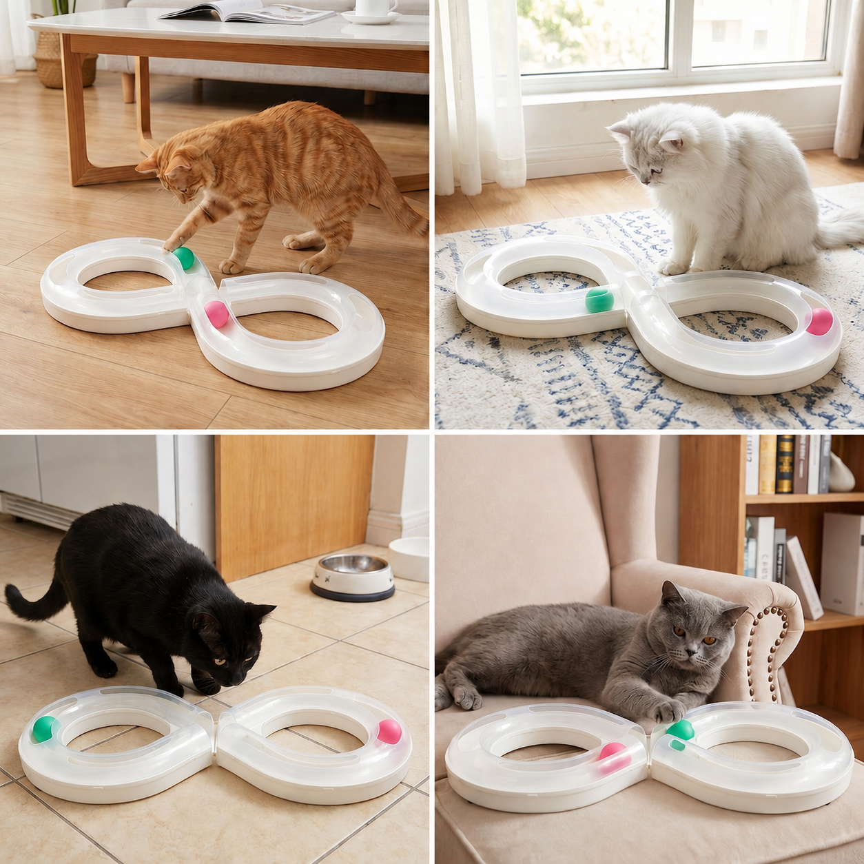 Interactive Cat Track Ball Toy