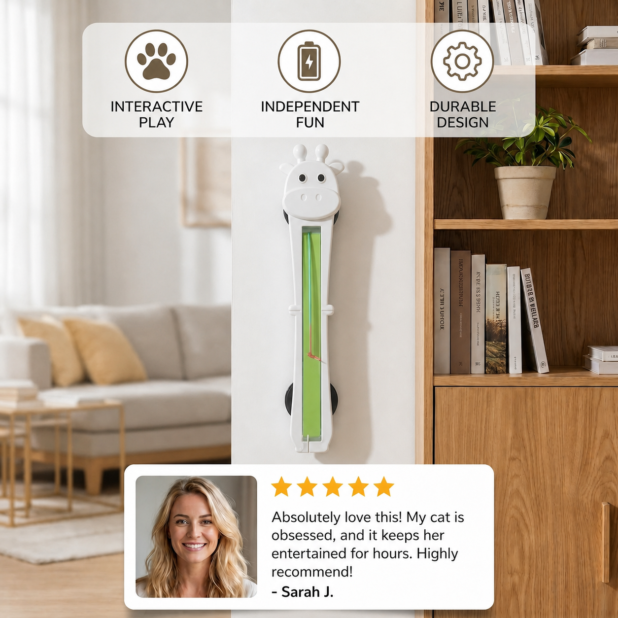 Automatic Cat Teaser Toy for Interactive & Independent Play