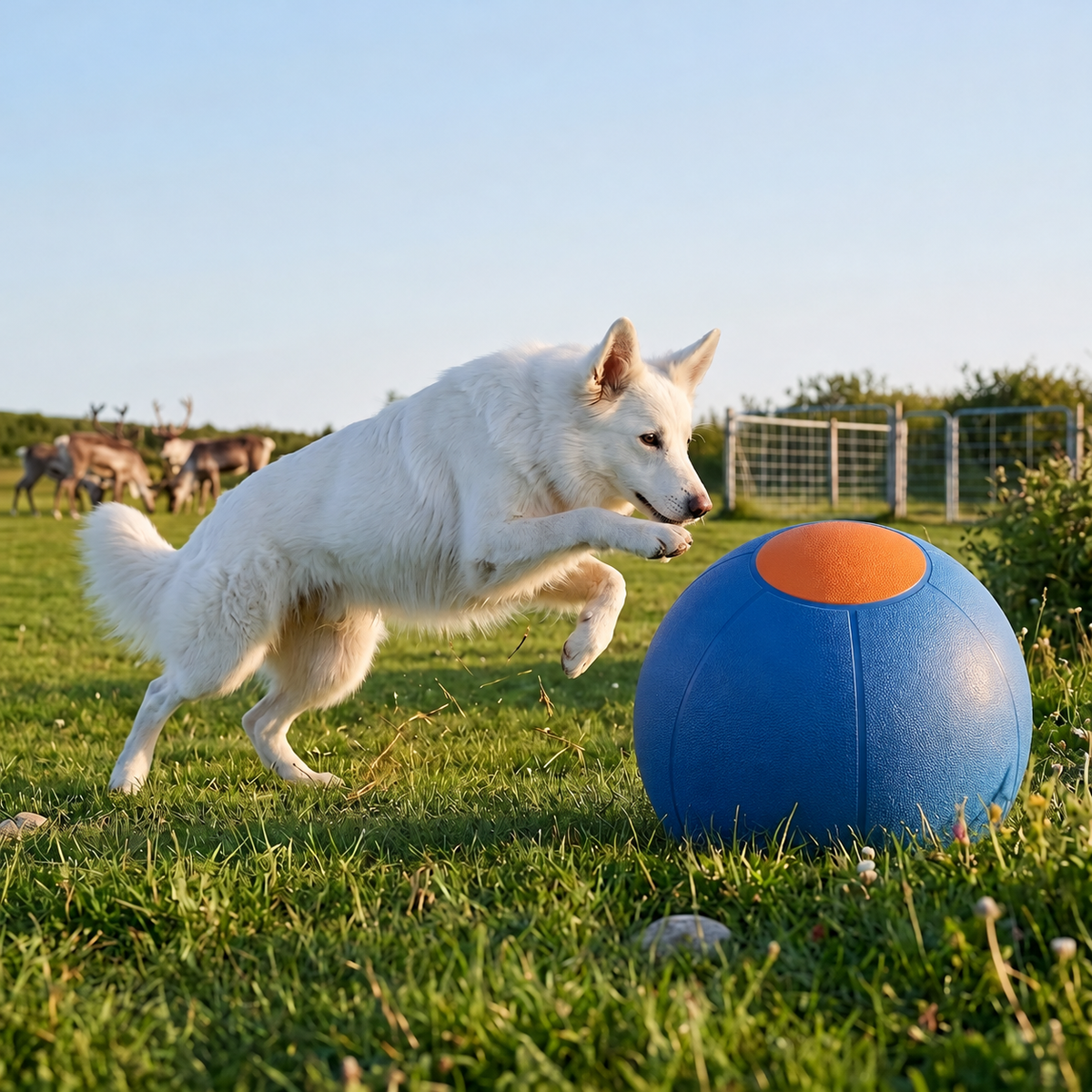 Inflatable Bite Resistant Herding Ball for Dogs – Durable Interactive Push & Chase Toy