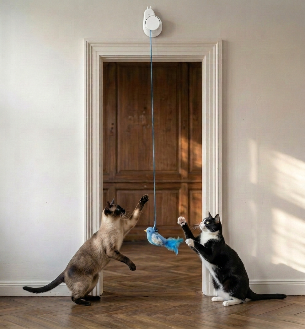 Automatic Flying Bird Cat Toy – Rechargeable Interactive Hanging Teaser