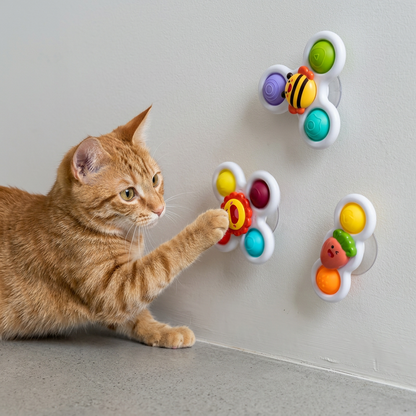 Interactive Cat Spinning Toys - Set of 3