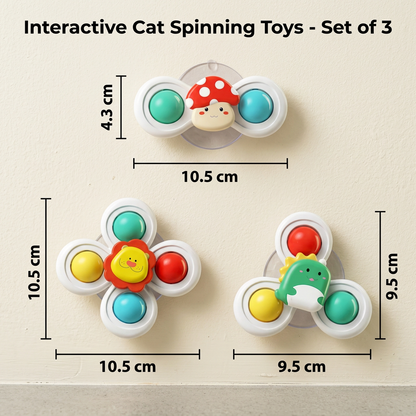 Interactive Cat Spinning Toys - Set of 3