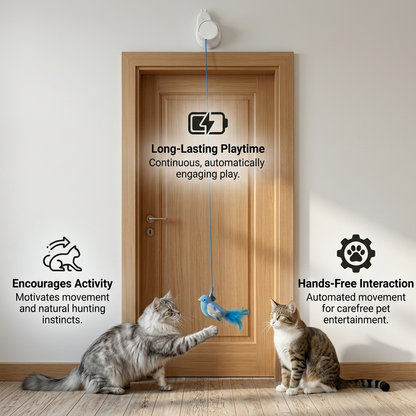 Automatic Flying Bird Cat Toy – Rechargeable Interactive Hanging Teaser