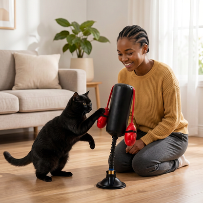 Durable Interactive Cat Boxing Toy with Punching Bag
