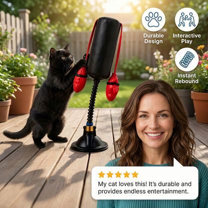 Durable Interactive Cat Boxing Toy with Punching Bag