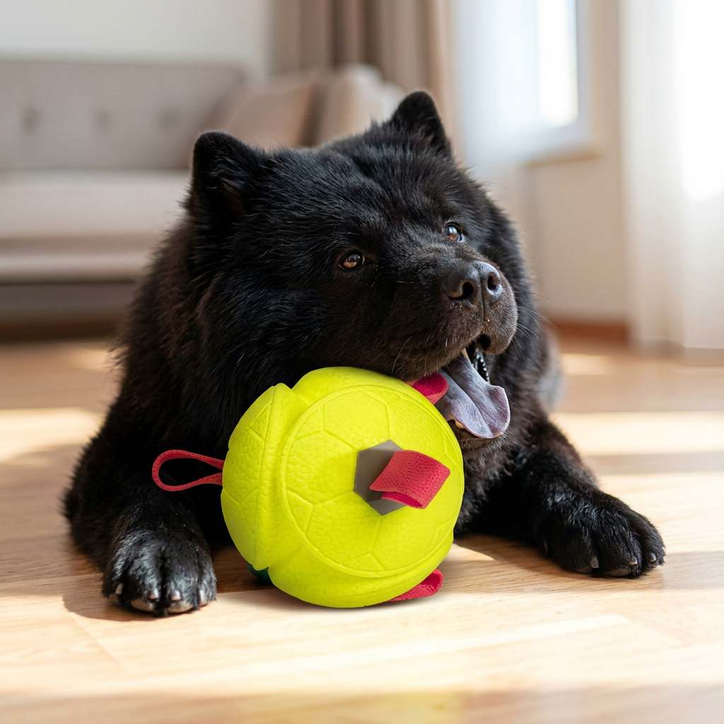 Eco-Friendly Indestructible Dog Ball – Bite Resistant Interactive Tug & Fetch Toy