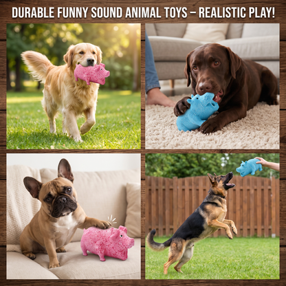 Durable Funny Sound Animal Dog Toy – Durable Latex Squeaky Chew Toy