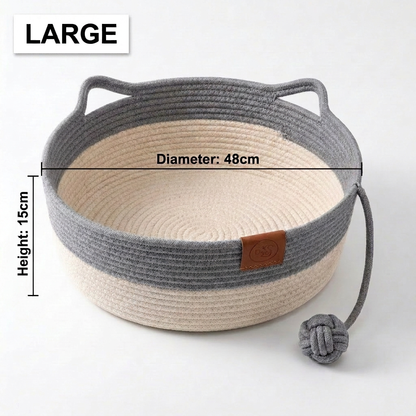 Handwoven Cotton Rope Cat Bed – DreamNest