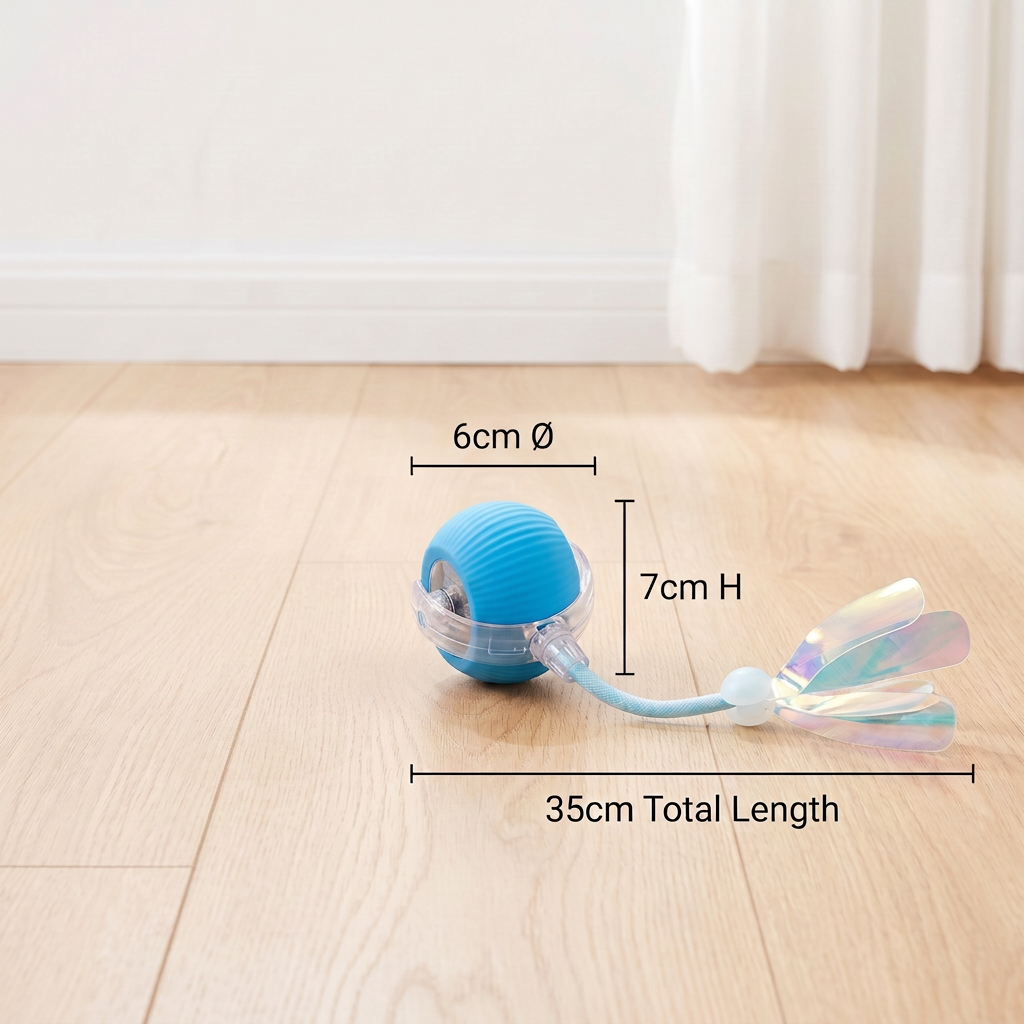 Upgraded Smart Rolling Dog Ball – Durable Interactive Toy with Mesh Tail