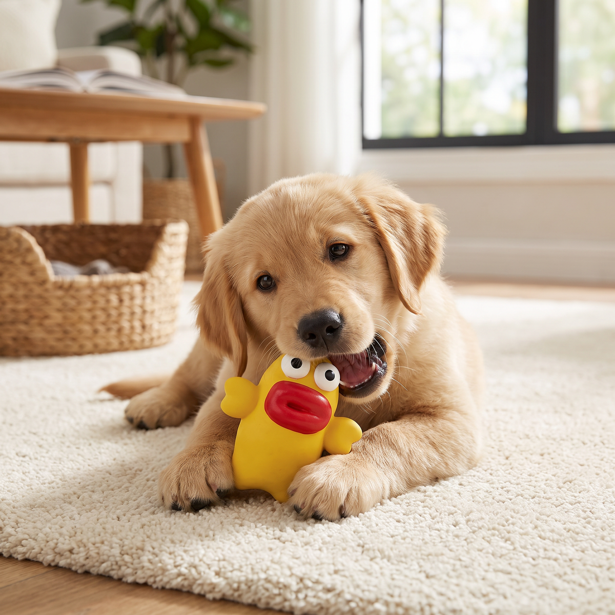 Interactive Chew & Squeak Puppy Toy