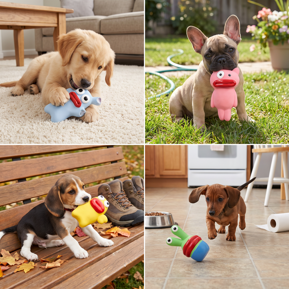 Interactive Chew & Squeak Puppy Toy