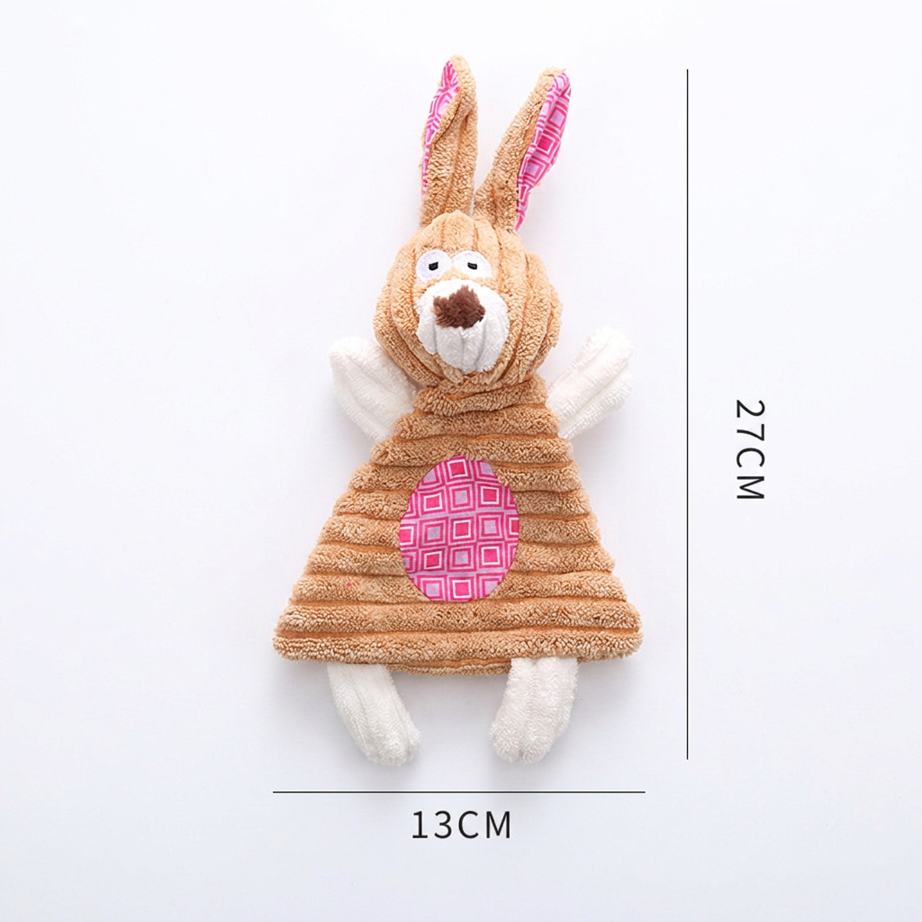Durable Stuffing-Free Crinkle Squeaky Dog Toy