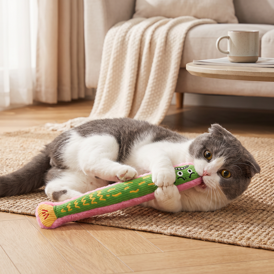 Catnip Crinkle Kicker Toy – Plush Cat Kick & Cuddle Toy