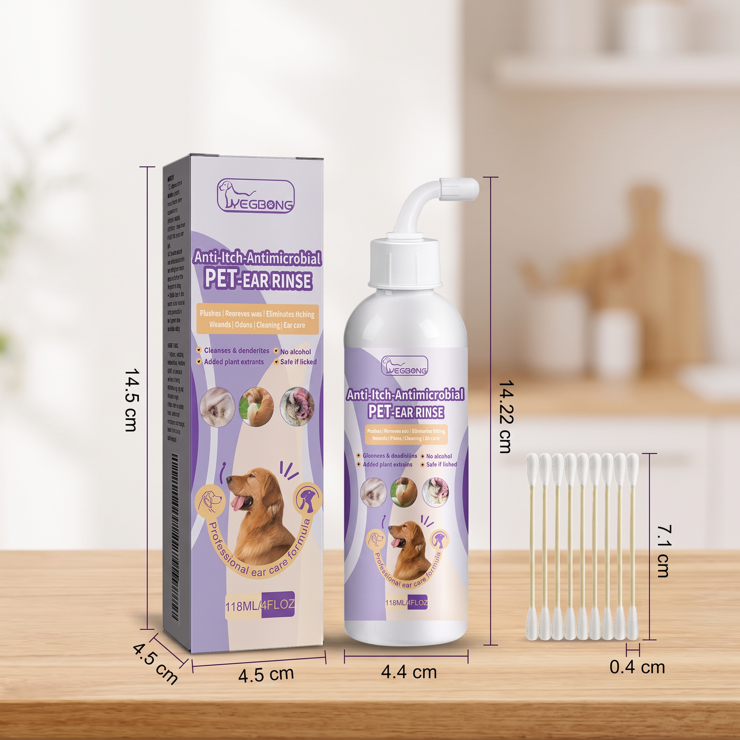 Gentle Pet Ear Cleaner – Odor-Free Formula for Dogs & Cats