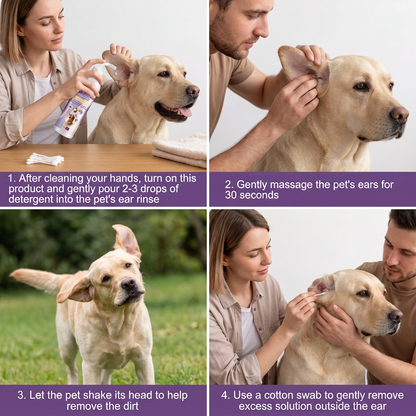Gentle Pet Ear Cleaner – Odor-Free Formula for Dogs & Cats