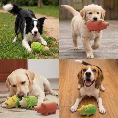 Durable Squeaky Latex Farm Animal Dog Toy