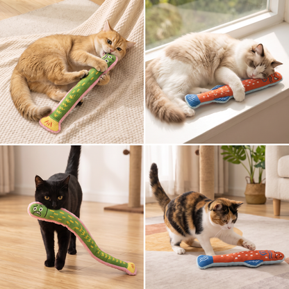 Catnip Crinkle Kicker Toy – Plush Cat Kick & Cuddle Toy