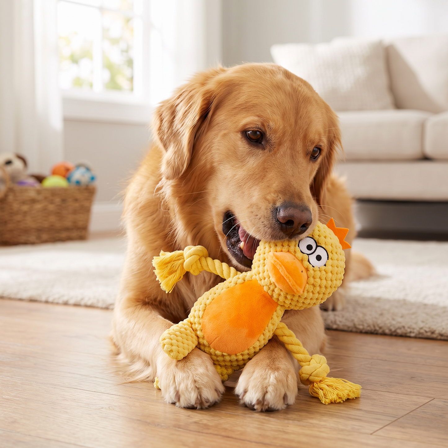 Cotton Rope Plush Dental Squeaky Dog Toy