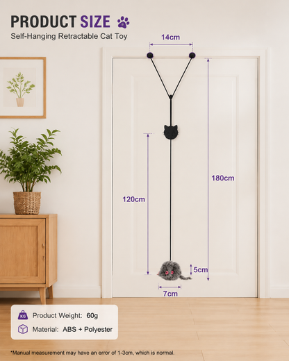 Self-Hanging Retractable Cat Toy