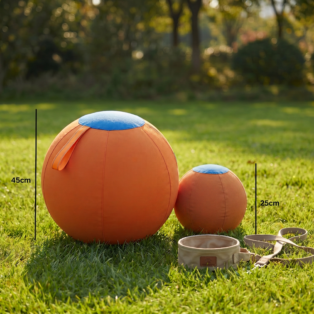 Durable training ball with cover for dogs