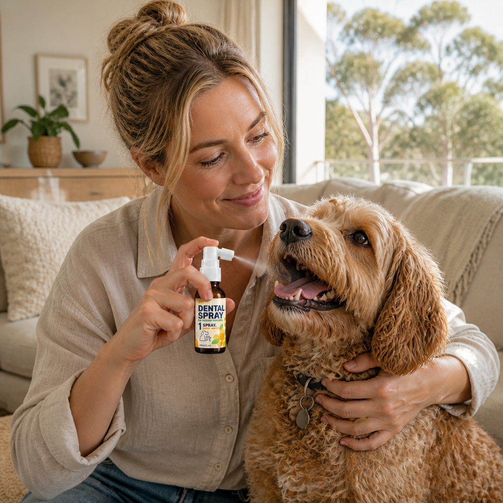 Brushless Tartar Control Dental Spray for Dogs – Helps Reduce Plaque & Freshen Breath