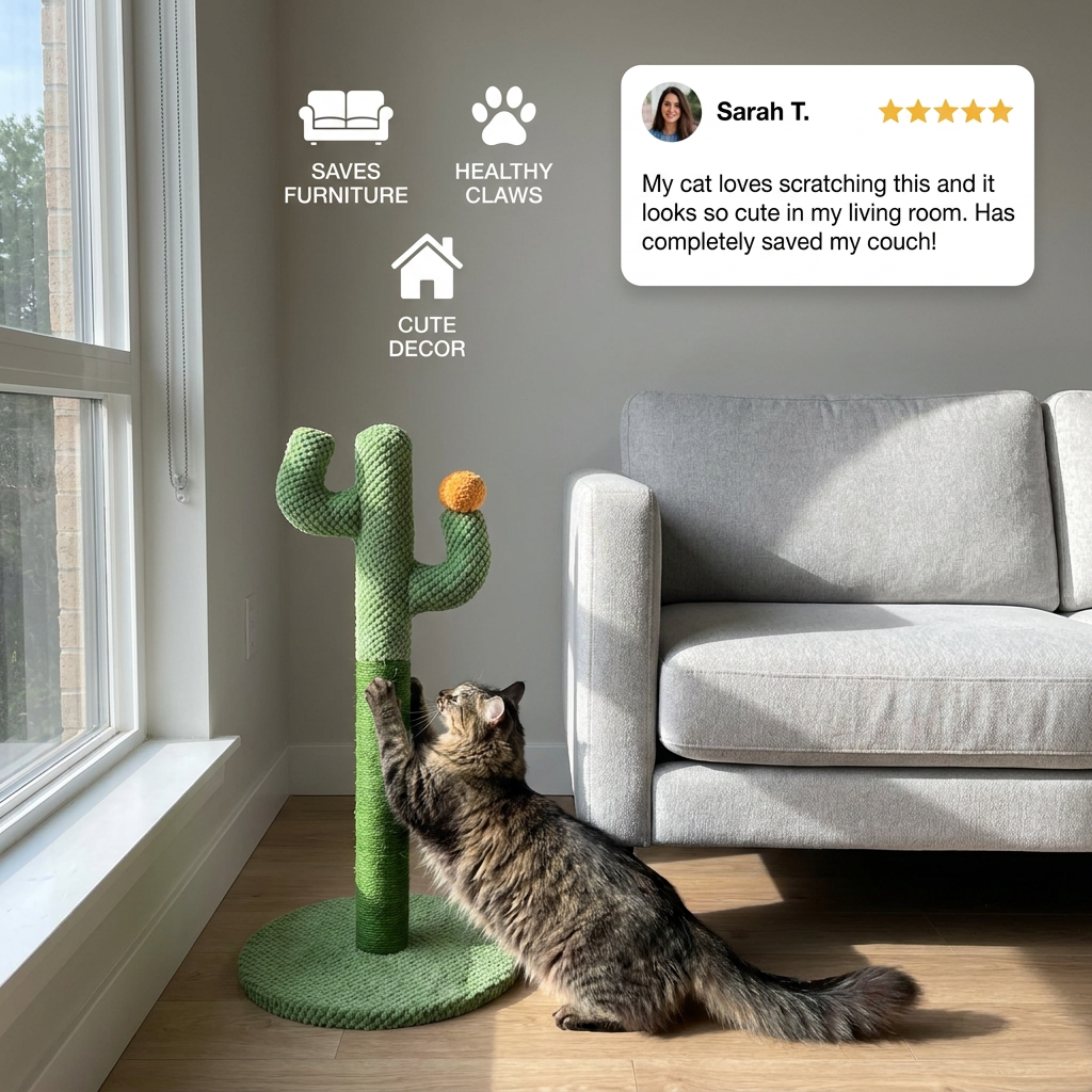Cactus Cat Scratching Post