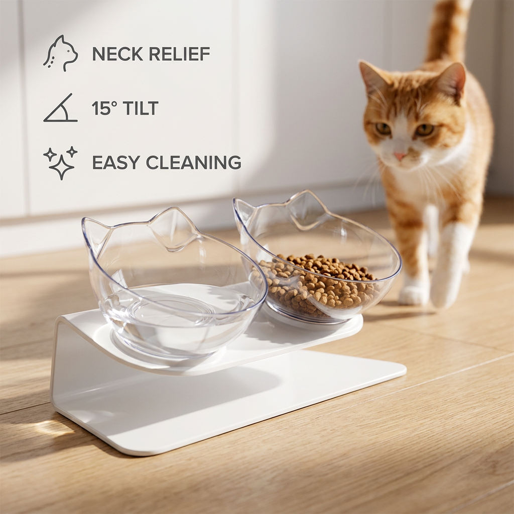 Elevated Cat Feeding Station – KittyFeast