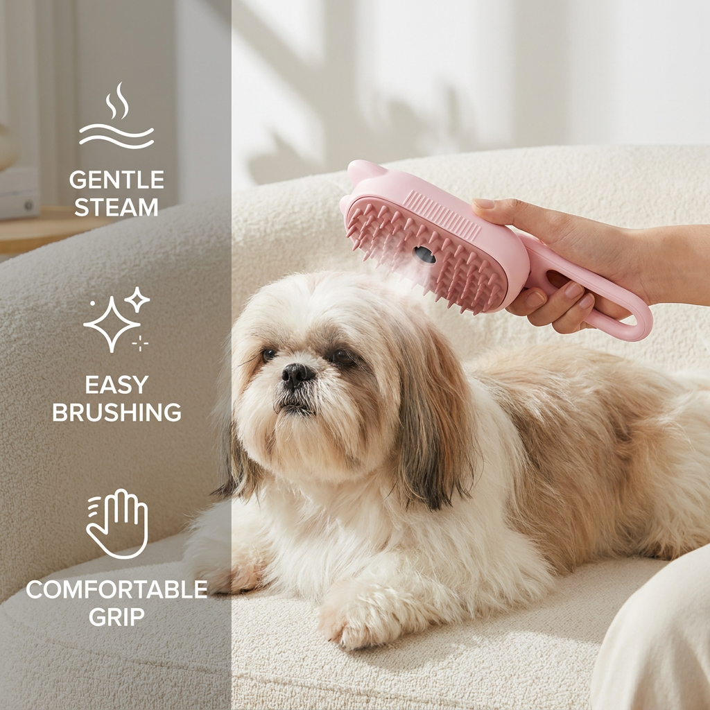 PawGroom Pro 3-in-1 Steam Brush for Pets
